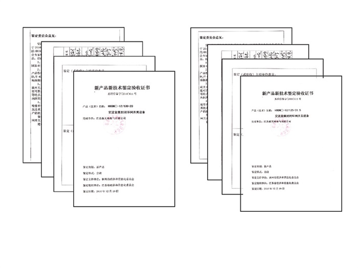 新产品新技术鉴定验收证书2